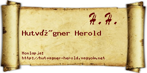 Hutvágner Herold névjegykártya